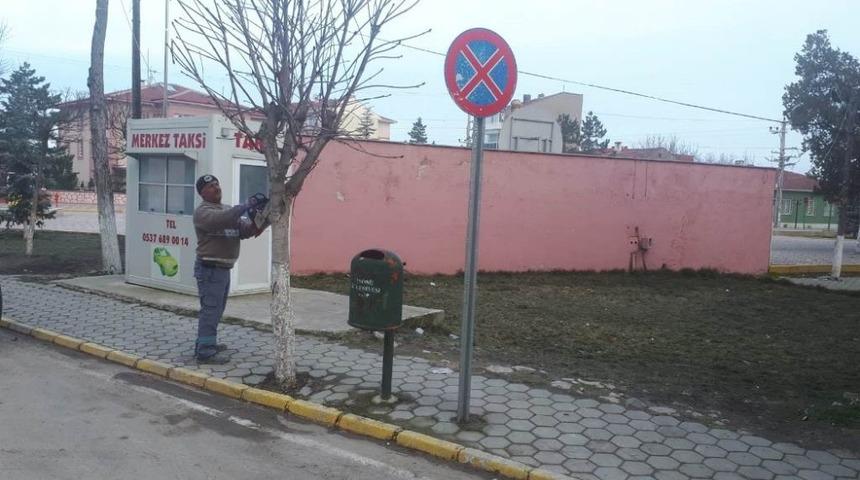 İn&ouml;n&uuml;&rsquo;de ağa&ccedil;lar budanmaya başlandı