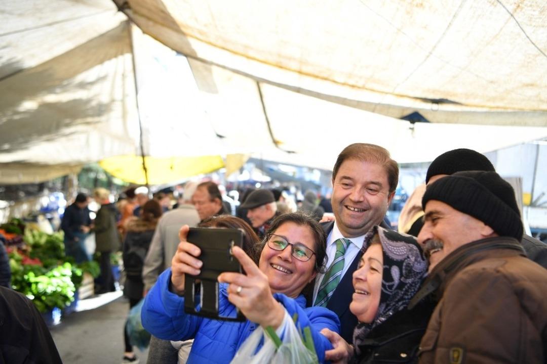 Maltepe Pazarı&rsquo;nda Başkan  Kılı&ccedil;&rsquo;a sevgi seli
