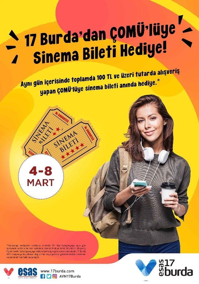 Esas 17 Burda’dan ÇOMÜ’lüye sinema bileti