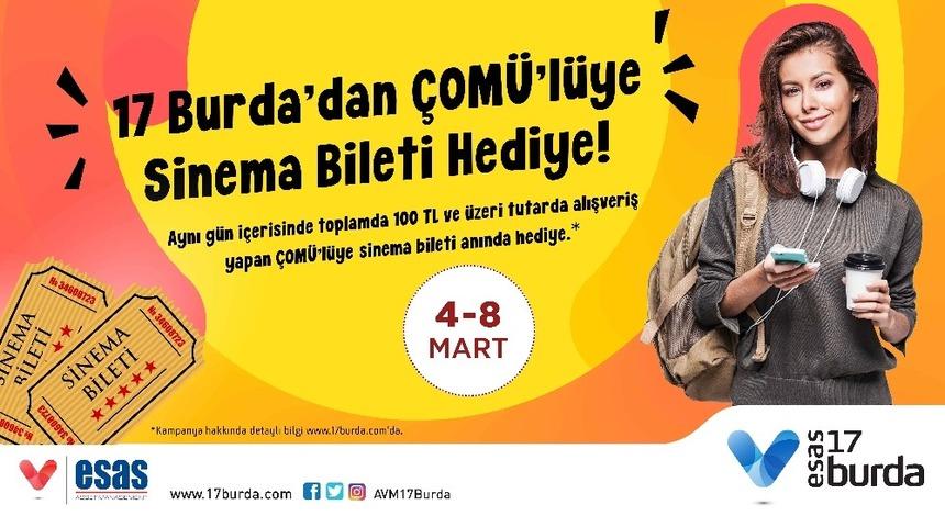 Esas 17 Burda&rsquo;dan &Ccedil;OM&Uuml;&rsquo;l&uuml;ye sinema bileti