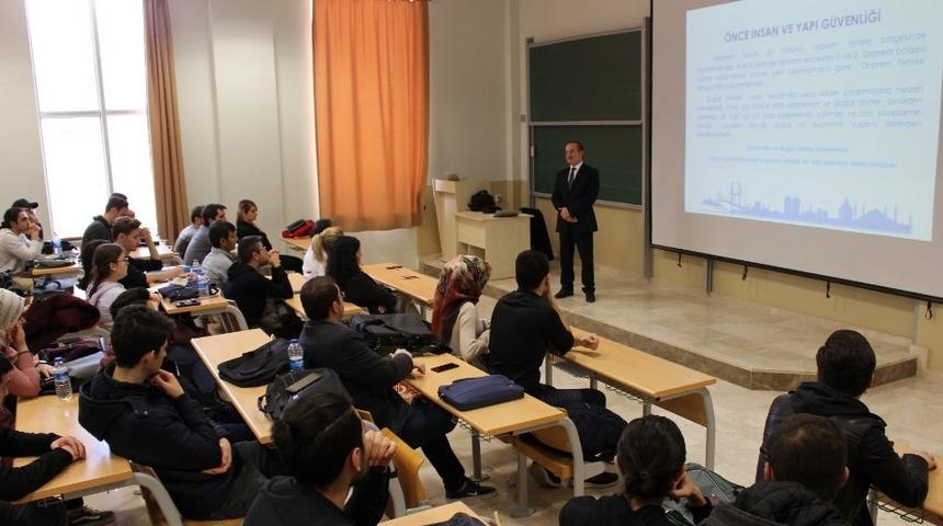 İl M&uuml;d&uuml;r&uuml; Budak, inşaat m&uuml;hendisi &ouml;ğrencileriyle buluştu