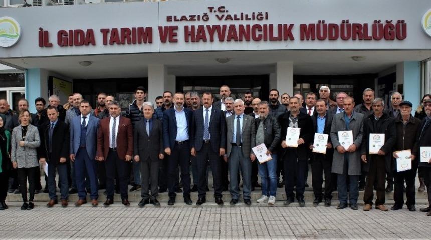 Elazığ&rsquo;da "İyi Tarım Uygulaması" 33 &uuml;retici sertifika aldı