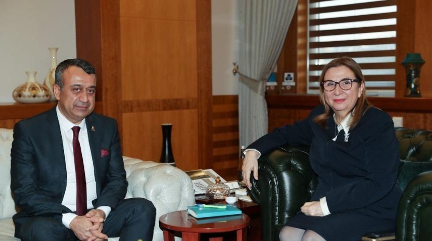 Başkan Kileci Bakan Pekcan&rsquo;la g&ouml;r&uuml;şt&uuml;