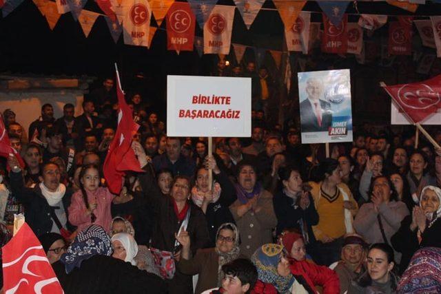 Germencik adayı İsmet Akın’dan miting gibi toplantı