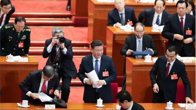 Çin Devlet Başkanı Şi Jinping ile Başbakan Li Keqiang Ulusal Halk Kongresi açılışında