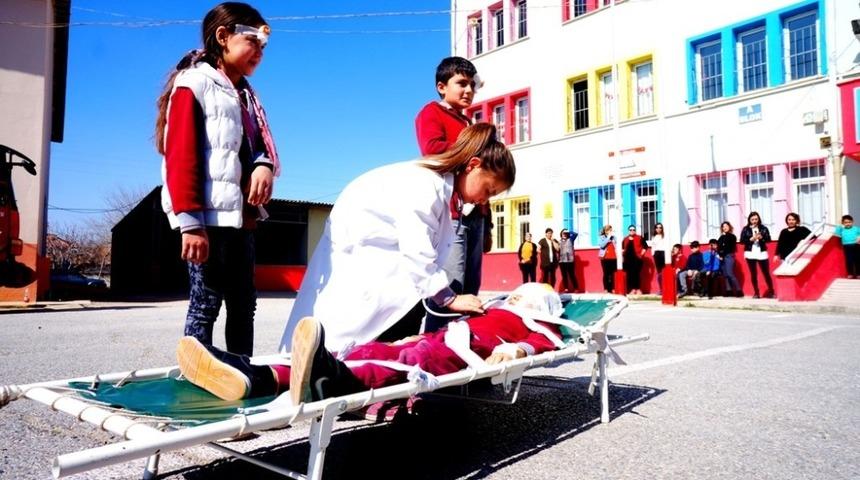 Sarıg&ouml;l&rsquo;de yangın ve deprem tatbikatı