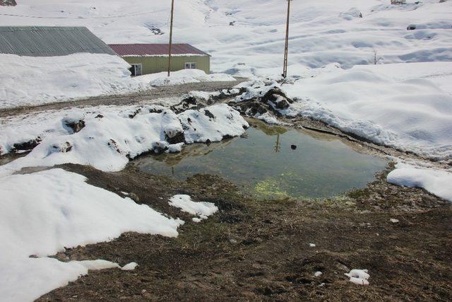 Toprak kayması sonucu 7 evde hasar oluştu