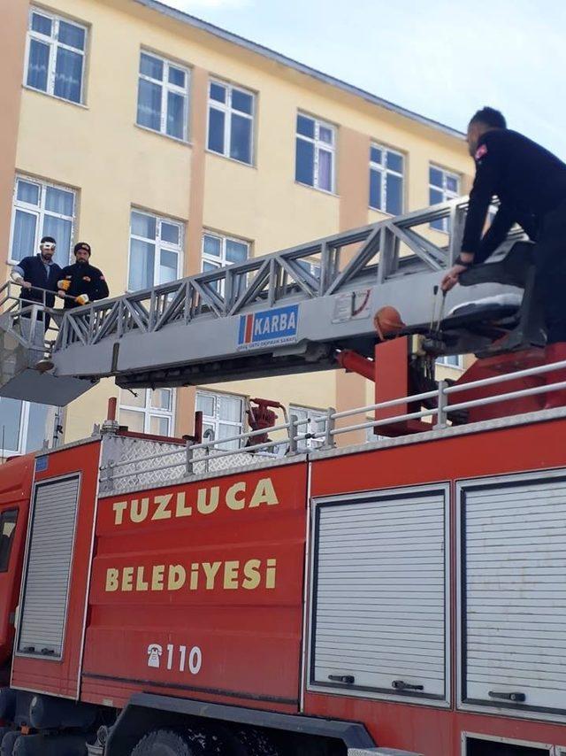 Tuzluca’da deprem ve yangın tatbikatı yapıldı