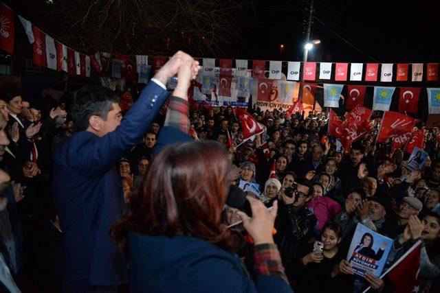 Özlem Çerçioğlu’na Koçarlı’da coşkulu karşılama