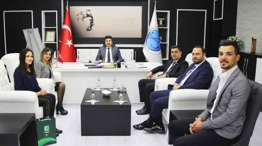 Yeşilay Derneği&rsquo;nden Rekt&ouml;r Karacoşkun&rsquo;a ziyaret