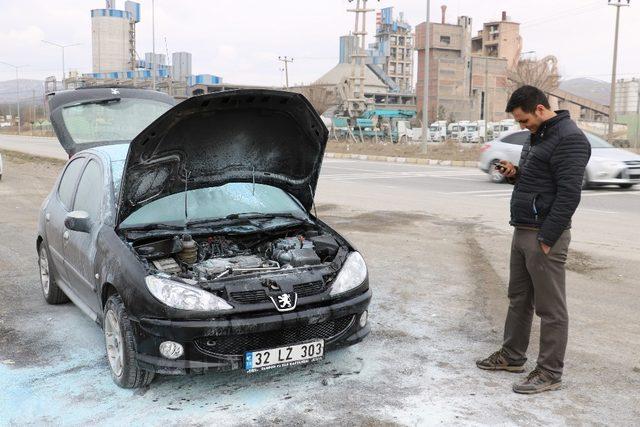 Yangın söndürme tüpü kurtardı