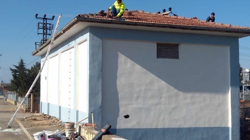 Dicle Elektrik trafo binalarını onarıyor