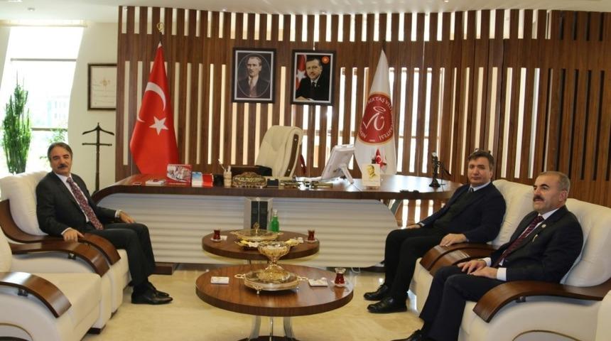 MEB İnsan Kaynakları Genel M&uuml;d&uuml;r&uuml; Aydoğdu&rsquo;dan Rekt&ouml;r Bağlı&rsquo;ya ziyaret