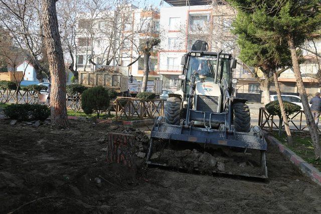 Belediyeden aile çay bahçesine yakışır düzenleme