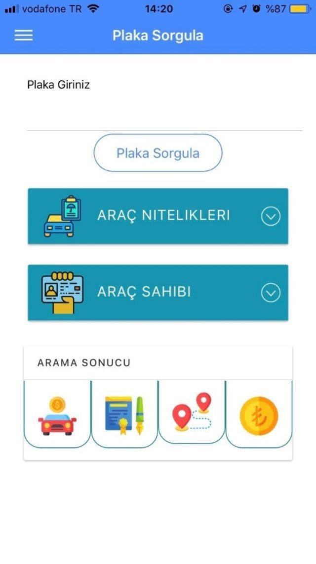 Mobil uygulama ile anında sorgulama