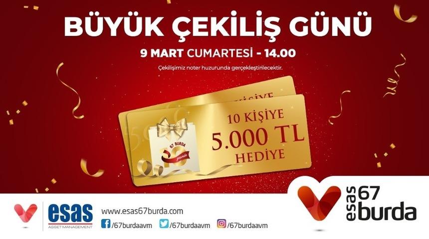 67 Burda AVM&rsquo;de 5 bin TL i&ccedil;in b&uuml;y&uuml;k g&uuml;n