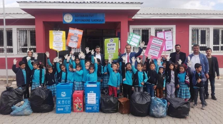 K&ouml;y okulundan  &lsquo;Sıfır Atık&rsquo; Projesine destek