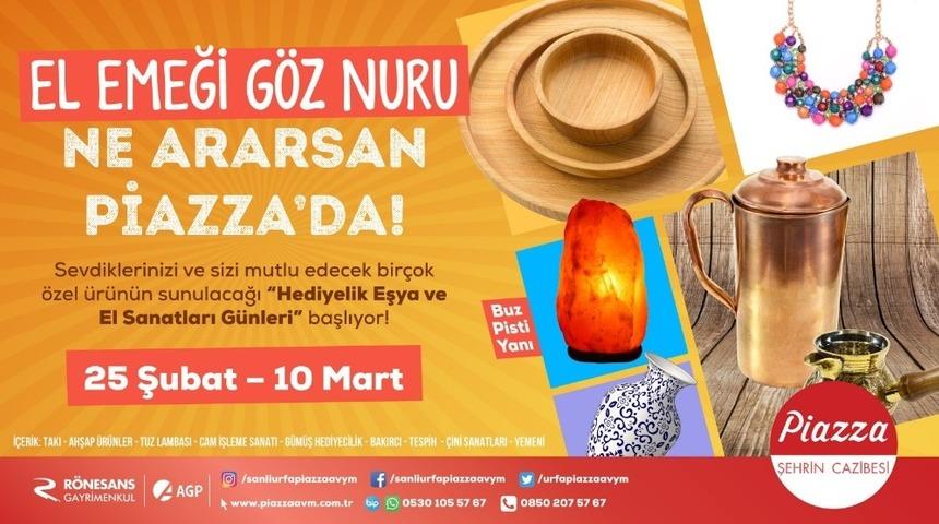 Şanlıurfa Piazza&rsquo;da el sanatları g&uuml;nleri yapılacak
