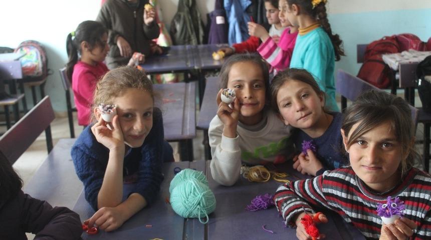 Köy okulunda tasarım ve beceri atölyeleri açıldı