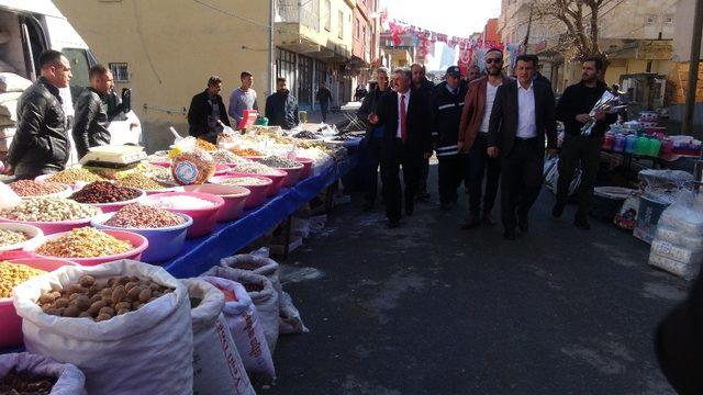 Kaymakam Şekerci kadınlara karanfil dağıttı