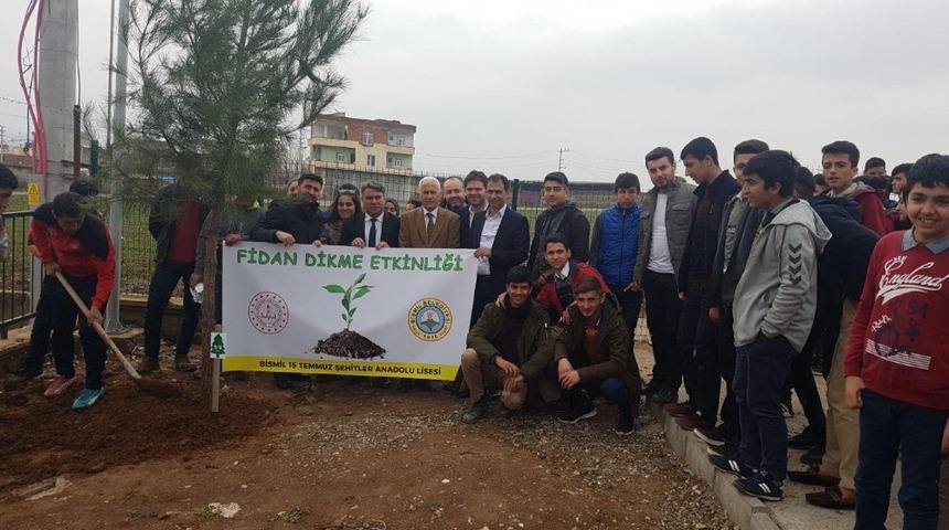 Bismil&rsquo;de okullar yeşilleniyor