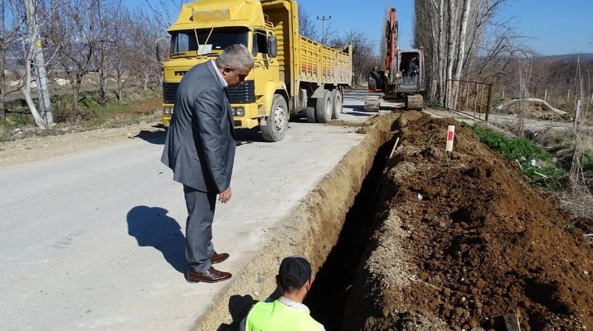 Hisarcık&rsquo;ta doğalgaz boruları d&ouml;şeniyor