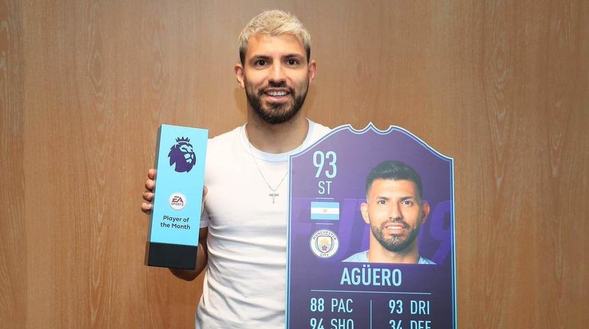 Premier Lig'de şubat ayının oyuncusu Sergio Agüero seçildi