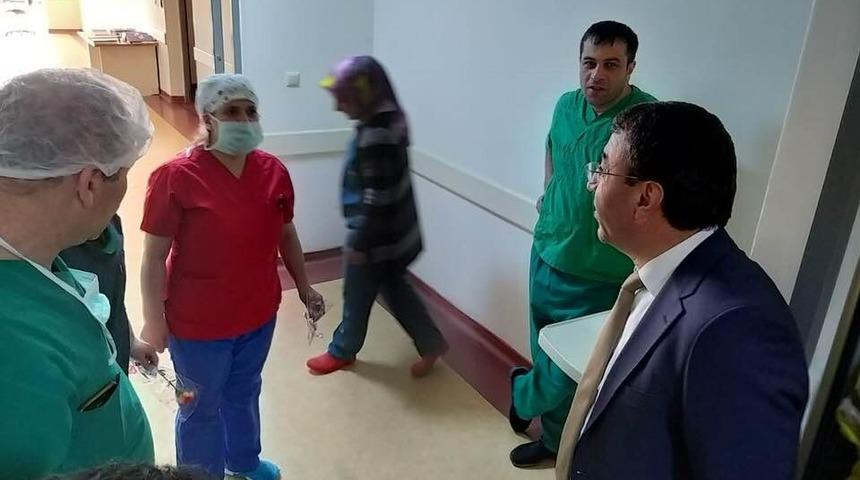Başkan Toksoy, hastaneye anlamlı ziyaret