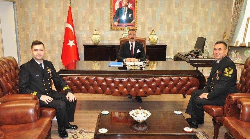 Kaymakam Arslan&rsquo;dan TCG Kaş&rsquo;a ziyaret