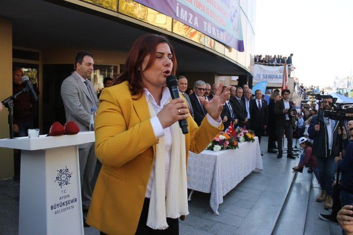 Büyükşehir Belediye çalışanlarının sözleşme sevinci G1