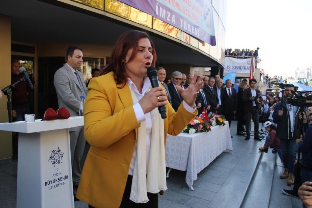 B&uuml;y&uuml;kşehir Belediye &ccedil;alışanlarının s&ouml;zleşme sevinci