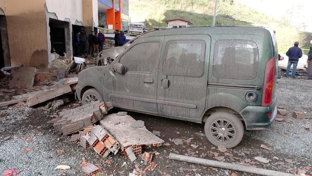 Trabzon'daki patlamanın neden olduğu hasar, sabah ortaya çıktı