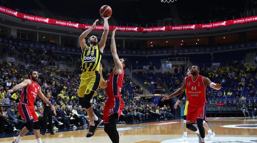 Fenerbah&ccedil;e Beko, Bah&ccedil;eşehir Koleji farklı mağlup etti