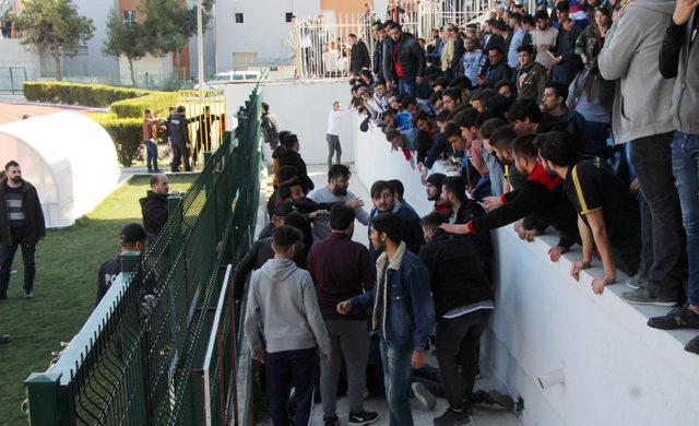 Amatör maç sonrası olay çıktı futbolcular birbirine girdi