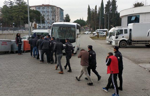 Samsun’da uyuşturucudan 13 şüpheli adliyede