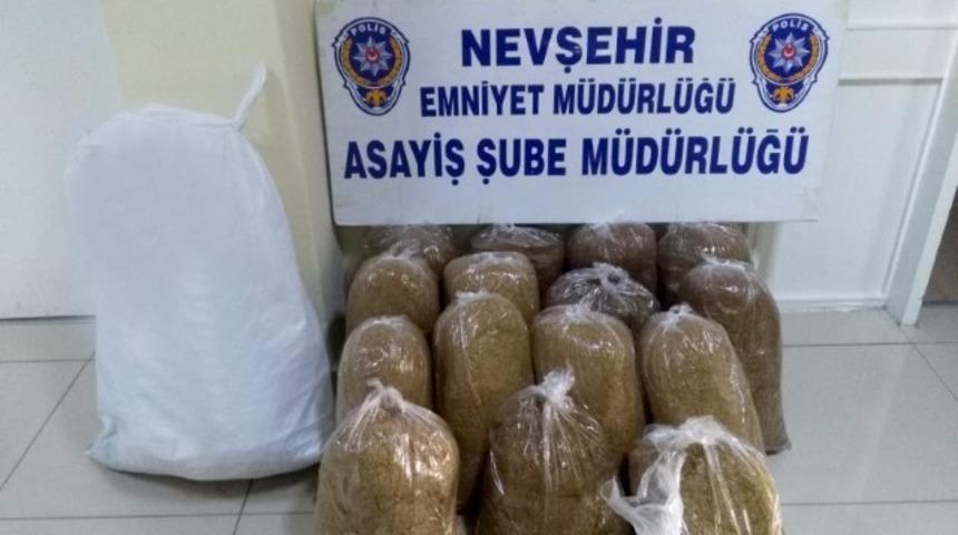 Nevşehir&rsquo;de 82 Kg ka&ccedil;ak t&uuml;t&uuml;n ele ge&ccedil;irildi