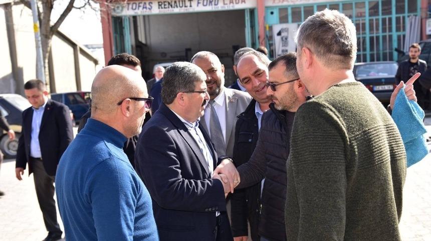 Başkan Can, küçük sanayi sitesi esnafını ziyaret etti