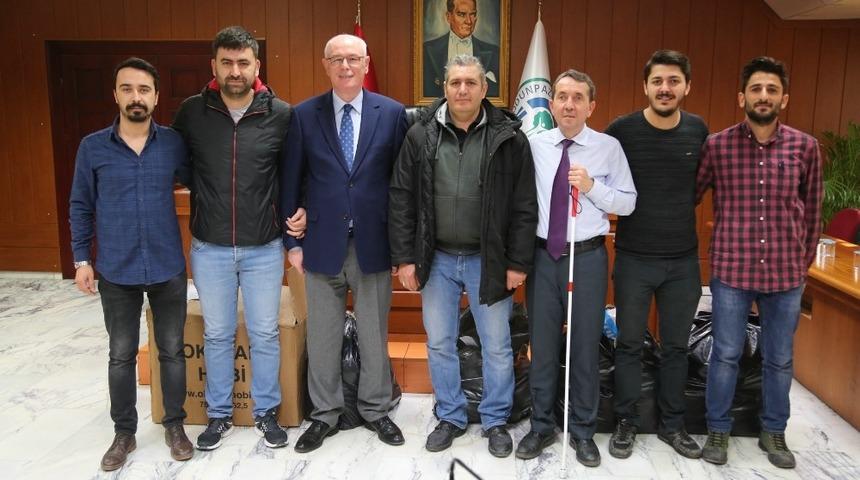 Odunpazarı&rsquo;ndan engelli derneklerine malzeme yardımı