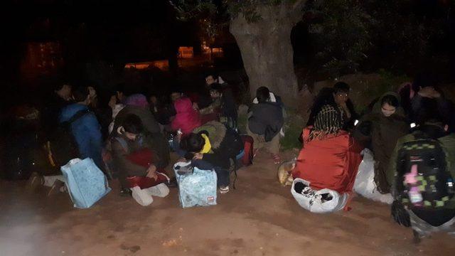 Ayvacık’ta 34 mülteci yakalandı