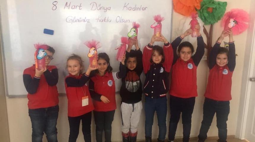 İlkokul &ouml;ğrencilerinden anlamlı &ccedil;alışma