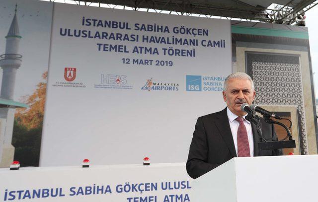 Binali Yıldırım, Sabiha Gökçen Havalimanı camisinin temelini attı