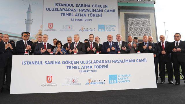 Binali Yıldırım, Sabiha Gökçen Havalimanı camisinin temelini attı