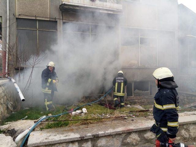 Kaynak yaparken yangın çıktı