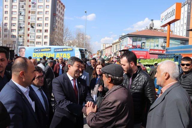 İyi Parti Kayseri B&uuml;y&uuml;kşehir Belediye Başkan Adayı Dursun Ataş,  &ldquo;Başkan Dursun&rdquo; Sloganları İle Karşılanıyor 4