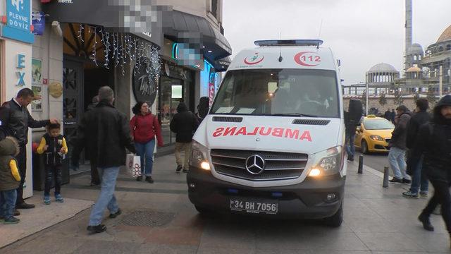 Taksim'de Otelde korkunç olay: 1 ölü, 1 ağır yaralı (1)