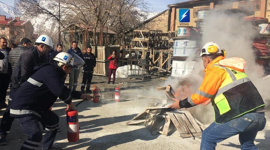 VEDAŞ’tan yangın tatbikatı