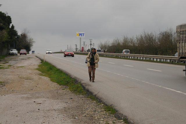 Malulen emekli olabilmek için Ankara'ya yürüyor