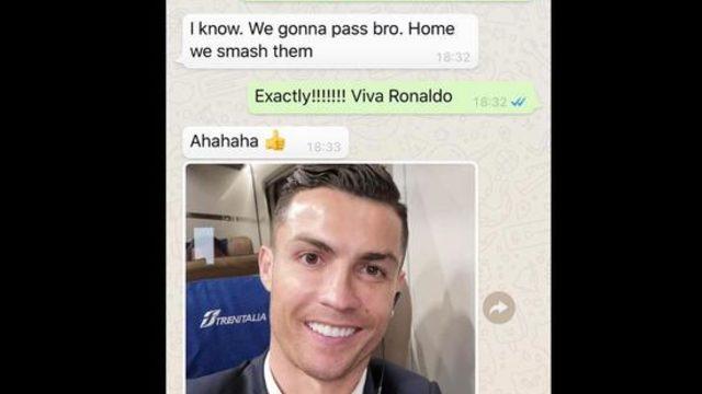 Cristiano Ronaldo'nun Atletico Madrid maçı öncesi WhatsApp konuşması