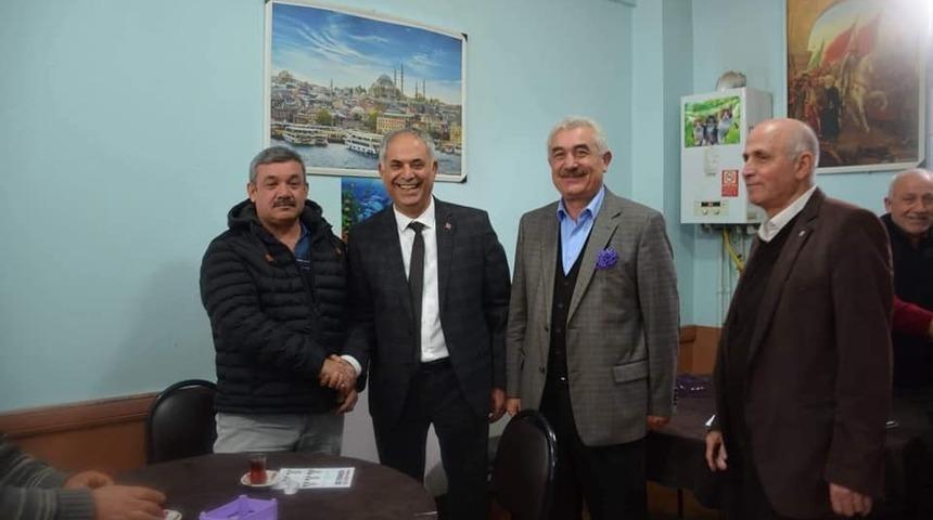 Başkan Yaman meclis &uuml;yesi adaylarıyla esnafı gezdi