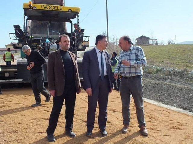 Başkan Yalçın, Sorgun mevkindeki yol çalışmaları yerinde inceledi